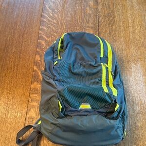 The North Face Green and Yellow Backpack